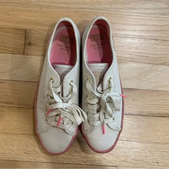 Keds x Kate Spade New York Triple Up Neon Raffia Platform Sneakers Size 7 - Picture 6 of 11